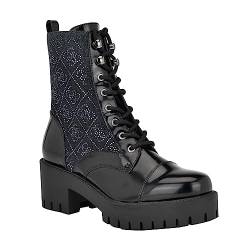 Guess GUESS Watie Combat Boot für Damen, Schwarz Denim 002, 9 von GUESS