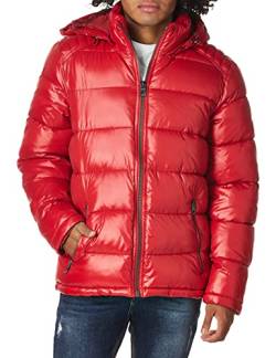 Guess Herren Mid Weight Puffer Jacket Jacke, Rot, L EU von GUESS