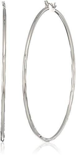 Guess Metal Hoops Damen-Ohrringe, Silber, Einheitsgröße von GUESS