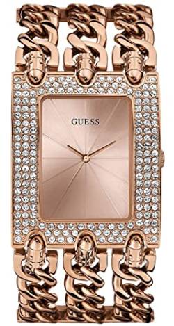 Guess Trend Damen Uhr analog Quarzwerk mit Edelstahl vergoldet Armband W0085L3 von GUESS