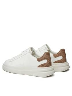 Scarpe uomo Guess sneaker Elba carryover in pelle white/ beige US24GU02 FMPVIBLEA12 40 von GUESS