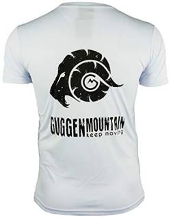 GUGGEN MOUNTAIN Herren Funktionsshirt Funktionswäsche Funktions T-Shirt Sport Outdoor Aktivitäten Schnelltrocknend Kurzarm Atmungsaktive Weiss XL von GUGGEN Mountain