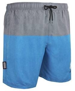 GUGGEN Mountain Badehose für Herren Schnelltrocknende Badeshorts 1606 mit Kordelzug Beachshorts Boardshorts Schwimmhose Männer mit Streifen Blau L von GUGGEN Mountain