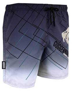 GUGGEN Mountain Badehose für Herren Schnelltrocknende Badeshorts Beachshorts Boardshorts Schwimmhose Männer Schwarz Weiss XXL von GUGGEN Mountain