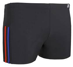 GUGGEN Mountain Badehose für Herren Schwimmhose Männer kurz eng anliegend Badeshorts gestreift Farbe gestreift L von GUGGEN Mountain