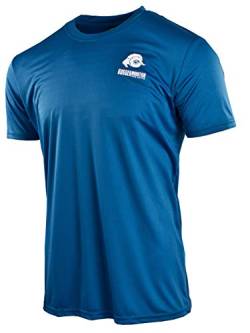 GUGGEN Mountain Herren Funktionsshirt Funktionswäsche Funktions T-Shirt Sport Outdoor Aktivitäten Schnelltrocknend Kurzarm Atmungsaktive Blau XL von GUGGEN Mountain