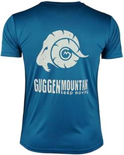 GUGGEN Mountain Herren Funktionsshirt Funktionswäsche Funktions T-Shirt Sport Outdoor Aktivitäten Schnelltrocknend Kurzarm Atmungsaktive Blau XXL von GUGGEN Mountain
