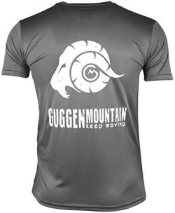 GUGGEN Mountain Herren Funktionsshirt Funktionswäsche Funktions T-Shirt Sport Outdoor Aktivitäten Schnelltrocknend Kurzarm Atmungsaktive Dunkelgrau M von GUGGEN Mountain