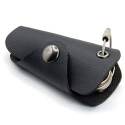 GUGGIARI® Kompakter Schlüsselhalter aus Leder PU und Jacquard-Gewebe, Schlüsselbund für Männer und Frauen, Schlüsselanhänger mit italienischem Design- SOLID von GUGGIARI
