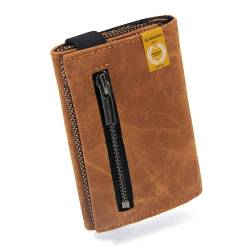 GUGGIARI® Wallet - Hochwertiges Leder Slim Wallet – Weiche und Slim Wallet mit Münzfach - Geldbeutel Herren – RFID Geldbeutel Herren (Camel) von GUGGIARI