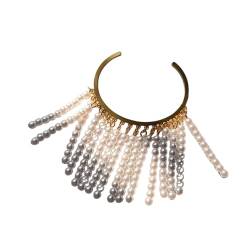GUHEXIA Elegantes Perlenarmband, verstellbares Kettenarmband, modisches Quasten-Armband, Handgelenkschmuck, perfektes Geschenk für Frau und Mädchen von GUHEXIA