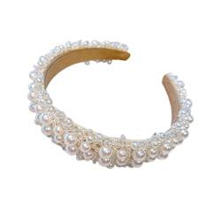 Haare, Frau Haare, Unregelmäßige Perlen-Stirnbänder for Frauen, Haarband, große/mittlere/kleine Perlen-Braut-Haar-Accessoires, Kopfschmuck (Farbe: C, Größe: Einheitsgröße) (Color : B, Size : One siz von GUIREPTY