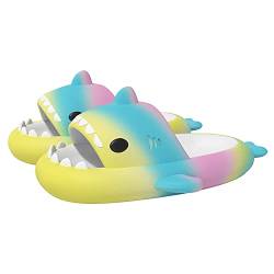 GULAKY Cloud Shark Slides Pillow Slippers Damen/Herren Hausschuhe Unisex Badeschuhe für Sommer,Rainbow,38.39 von GULAKY
