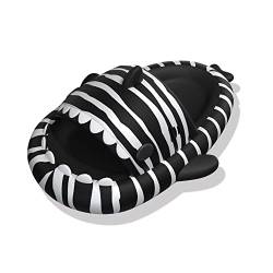 GULAKY Cloud Shark Slides Pillow Slippers Damen/Herren Hausschuhe Unisex Badeschuhe für Sommer,Zebra,36.37 von GULAKY