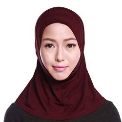GUMEI Frauen Baumwolle Muslim Mini Hijab Kopf Schal einfarbig volle Abdeckung Innenkappe Islamisch Arabisch Wrap Schal Turban Hut Hüte von GUMEI