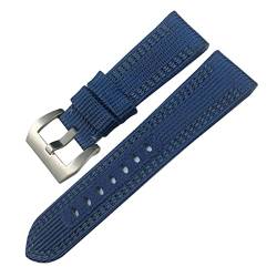 GUMMY Für Panerai Tauchglas Luminor PAM Canvas Lederarmband für Sportuhr 24mm 26mm Nylon Uhrengewebe, 24mm, Achate von GUMMMY