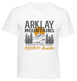 Arklay-Gebirge Weißes T-Shirt Kinder Jungen Mädchen Kurzarm Rundem Hals White Kids Boys Girls von GUNMANTOR