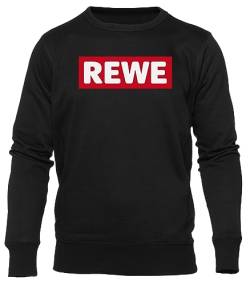 GUNMANTOR Mengapa Rewe Supermarket Berjumpa Schwarz Sweater Herren Damen Unisex Langarm Ärmel Rundem Hals Black Jumper Mens Womens von GUNMANTOR