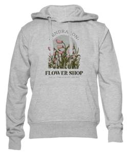 GUNMANTOR Pendragon Flower Shop Grauer Kapuzenpullover Herren Damen Unisex Langarm Ärmel Grey Hoodie Mens Womens von GUNMANTOR