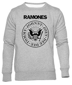 GUNMANTOR Punk Rock Legend Grauer Sweater Herren Damen Unisex Langarm Ärmel Rundem Hals Grey Jumper Mens Womens L von GUNMANTOR