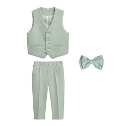 4/5/6 tlg Jungen Anzug Set,Kleine Jungen Frühling Formeller Kleidung Set Kinder Smoking Gentleman Outfits Festliche Hochzeit Anzüge Party Taufe Zweireihiger Kinderanzug Bekleidungsset 9-10 Jahre von GUOCU