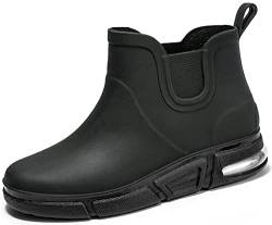 GURGER Gummistiefel Herren Kurz Regenstiefel Kurzschaft Männer Gummistiefeletten Wasserdicht Schwarz Größe 40 von GURGER