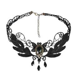 Koreanische Mode Samt Halsband Halskette für Frauen Vintage Sexy Spitze Halskette mit Anhänger Gothic Mädchen Hals Schmuck Zubehör von GURIDO