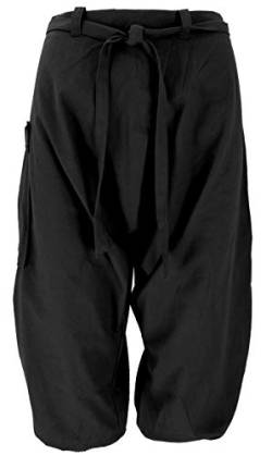 GURU SHOP Baggy Shorts, Sarouel Hose, Schwarz, Baumwolle, Size:S (38) von GURU SHOP