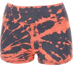 GURU SHOP Batik Pantys, Unikat Shorts, Bikini Pantys, Damen, Lachsorange/grau, Synthetisch, Size:36 von GURU SHOP