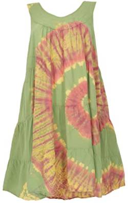 GURU SHOP Batik Tunika, Hippie Chic, Strandkleid, Damen, Grün, Synthetisch, Size:40 von GURU SHOP