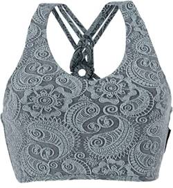 GURU SHOP Bauchfeies Top, Bra Top, Yoga Top aus Bio-Baumwolle, Aqua, Size:M (38) von GURU SHOP