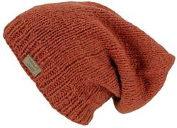 GURU SHOP Beanie Mütze, Strickmütze, Nepalmütze, Wintermütze, Herren/Damen, Rostorange, Wolle, Size:One Size von GURU SHOP