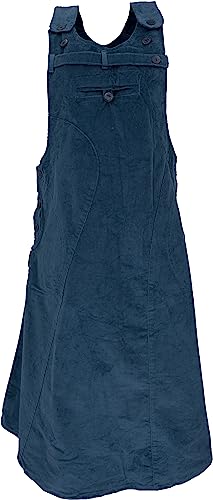 GURU SHOP Cord-Latzrock, Trägerkleid, Hippierock, Dunkelblau, Baumwolle, Size:L/XL (40), Röcke Alternative Bekleidung von GURU SHOP