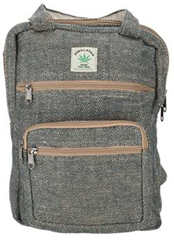 GURU SHOP Ethno Hanf Rucksack, Laptoptasche - Dunkelgrün/flax, Herren/Damen, Baumwolle, Size:One Size, 35x30x15 cm, Ausgefallene Stofftasche von GURU SHOP