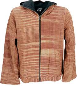 GURU SHOP Ethno Kadhi Kapuzenjacke, Kadhi Jacke, Rost, Baumwolle, Size:L von GURU SHOP