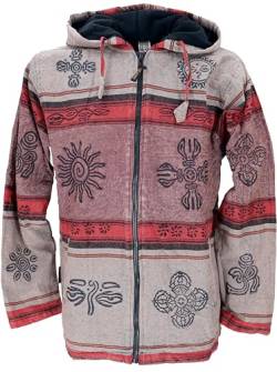 GURU SHOP Goa Jacke, Ethno Kapuzen Jacke, Coffee, Baumwolle, Size:M von GURU SHOP