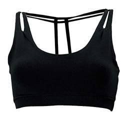 GURU SHOP Goa Psytrance Bikini Top, Goa Top, Pixi Yoga Bra, Schwarz, Baumwolle, Size:M/L (38) von GURU SHOP