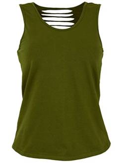 GURU SHOP Goa Psytrance Top, Pixi Top, Rückenfreies Top, Olive, Synthetisch, Size:L (40) von GURU SHOP