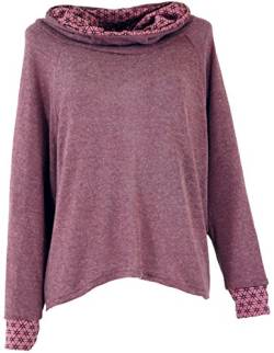GURU SHOP Hoody, Sweatshirt, Pullover, Kapuzenpullover, Altrosa, Baumwolle, Size:S/M (38) von GURU SHOP