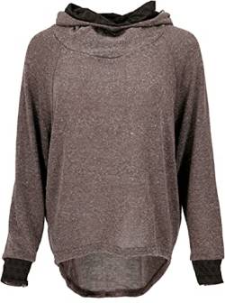 GURU SHOP Hoody, Sweatshirt, Pullover, Kapuzenpullover, Braun, Baumwolle, Size:M/L (40) von GURU SHOP