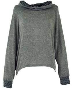 GURU SHOP Hoody, Sweatshirt, Pullover, Kapuzenpullover, Grau, Baumwolle, Size:M/L (40) von GURU SHOP