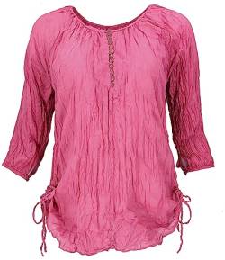 GURU SHOP Krinkelbluse zum Raffen, Blusenshirt, Krinkelbluse, Damen, Altrosa, Baumwolle, Size:38 von GURU SHOP