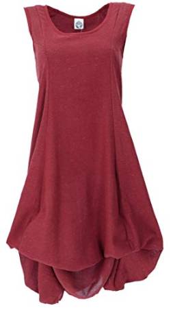 GURU SHOP Langes Wandelbares Sommerkleid, Maxikleid, Rot, Baumwolle, Size:L (42) von GURU SHOP