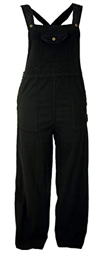 GURU SHOP Latzhose, Ethno Style, Hose, Schwarz, Baumwolle, Size:S (36) von GURU SHOP