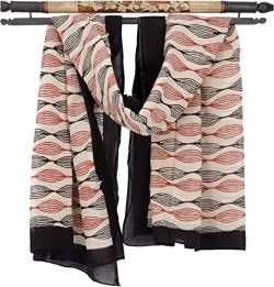 GURU SHOP Leichter Pareo, Sarong, Handbedrucktes Baumwolltuch, Herren/Damen, rot Kombination 14, Baumwolle, Size:One Size, 160x100 cm von GURU SHOP