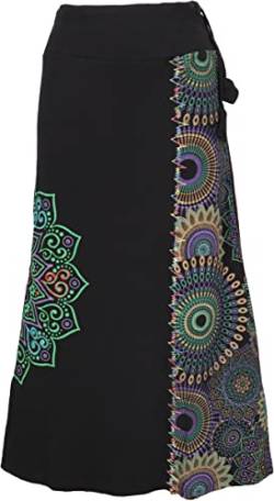 GURU SHOP Maxirock, Langer Rock Mandala, Rock, Schwarz/bunt, Baumwolle, Size:S/M (38) von GURU SHOP