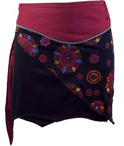 GURU SHOP Minirock Chic, Wickelrock, Damen Rock, Cacheur, Bordeaux, Baumwolle, Size:40 von GURU SHOP