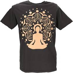 GURU SHOP Mirror T-Shirt, Yoga T-Shirt, Meditation/schwarz, Baumwolle, Size:XL von GURU SHOP