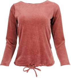GURU SHOP Nicki-Pullover, Weiches Samtshirt, Langarmshirt, Rostorange, Synthetisch, Size:XL (42) von GURU SHOP