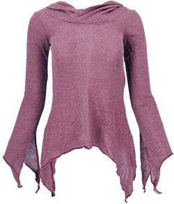 GURU SHOP Pixishirt mit Kapuze, Elfen Pullover, Altrosa, Baumwolle, Size:S/M (36) von GURU SHOP